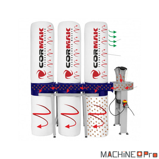 Aspirateur à copeaux CORMAK FM350 4860 m³/h - 400V Cormak