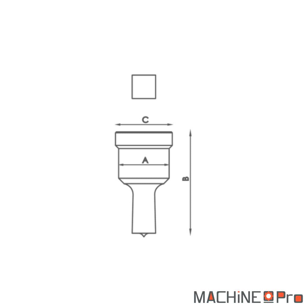 Accessoire pour Poinçonneuse MX340G NARGESA : Poinçon carré - 1
