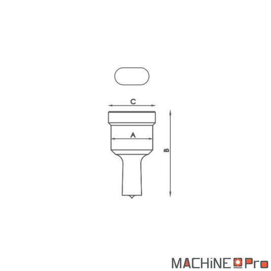 Accessoire pour Poinçonneuse MX340G NARGESA : Poinçon oblong