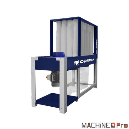 Cormak DCV6500E vue arrière raccord d’aspiration diamètre 285 mm et coffret électrique