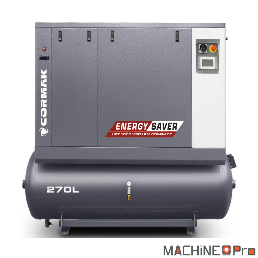 Compresseur à vis LUFT 1000 VSDPM COMPACT CORMAK + Sécheur d'air N10S intégré + cuve de 270 L - Gamme Energy Saver - 2