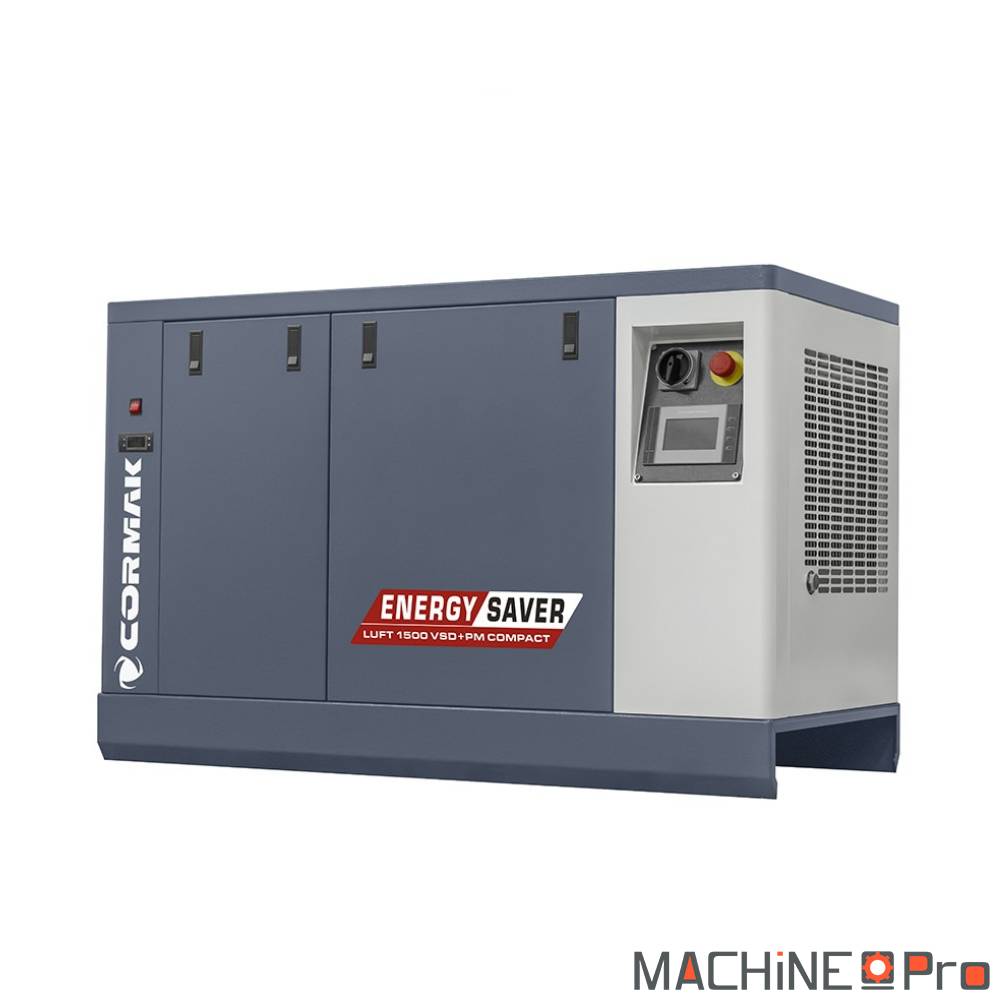 Compresseur à vis LUFT 1500 VSDPM COMPACT CORMAK + Sécheur d'air N10S intégré - Gamme Energy Saver Cormak
