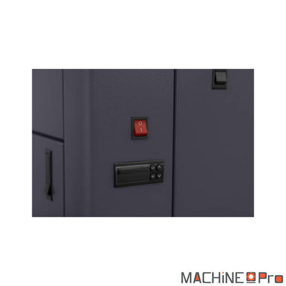 Vue arrière CORMAK LUFT 1500 VSDPM exposant moteur 11 kW 400 V triphasé IE3, ventilation et raccordement électrique pour installation atelier industriel