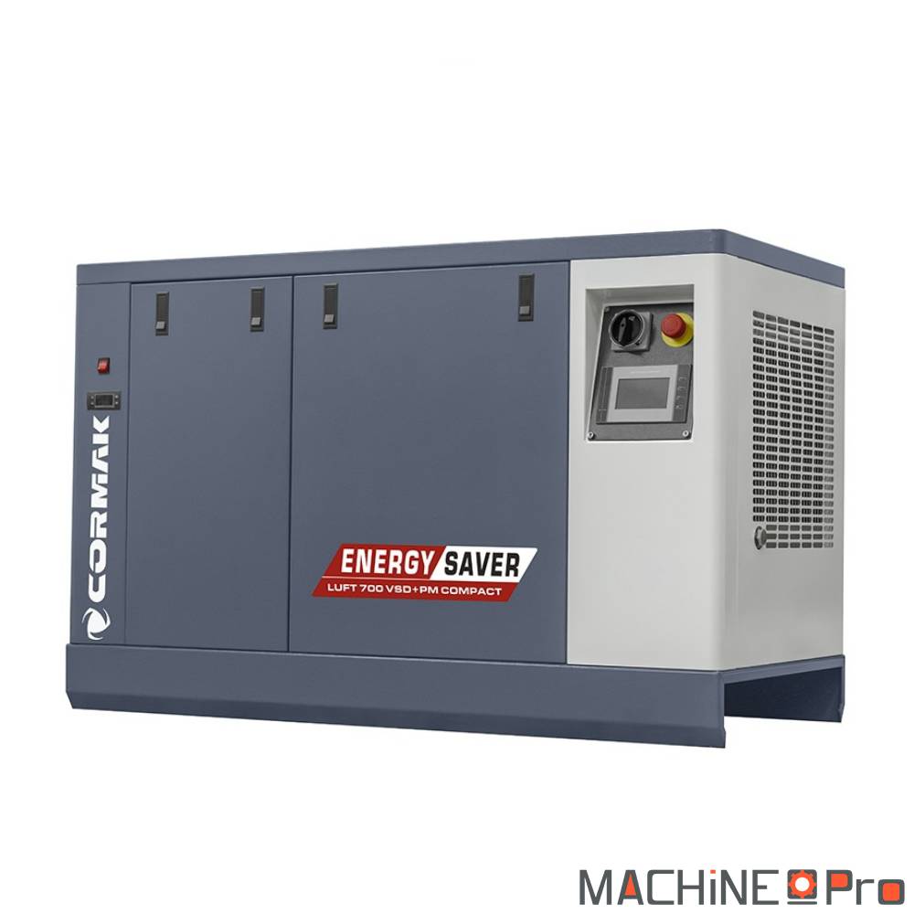 Compresseur à vis LUFT 700 VSDPM COMPACT CORMAK + Sécheur d'air N10S intégré - Gamme Energy Saver