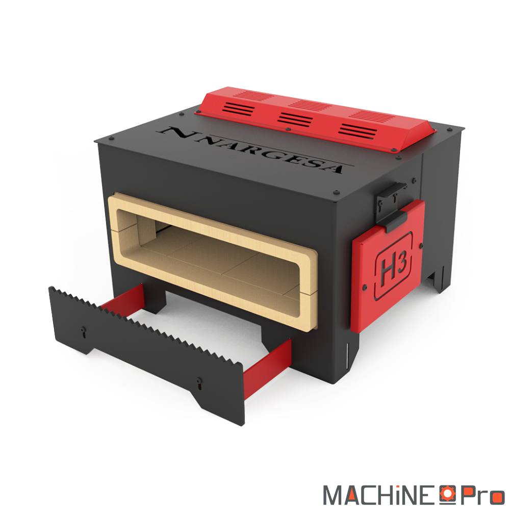 Four de forge Nargesa H3 propane 1300°C 3 brûleurs chambre 464 mm