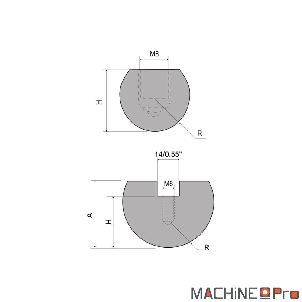 Outils à rayonner pour Support grands rayons Nargesa PP200CNC