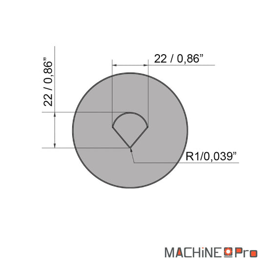 Poinçon de pliage P.22.80.R1 Nargesa pour presse PP200CNC