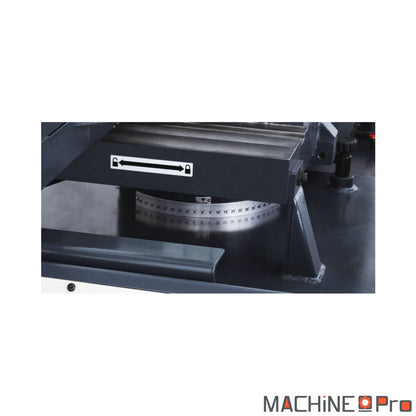 Scie BS530H archet orientable -45° à +60° moteur 3 kW guidage lame carbure
