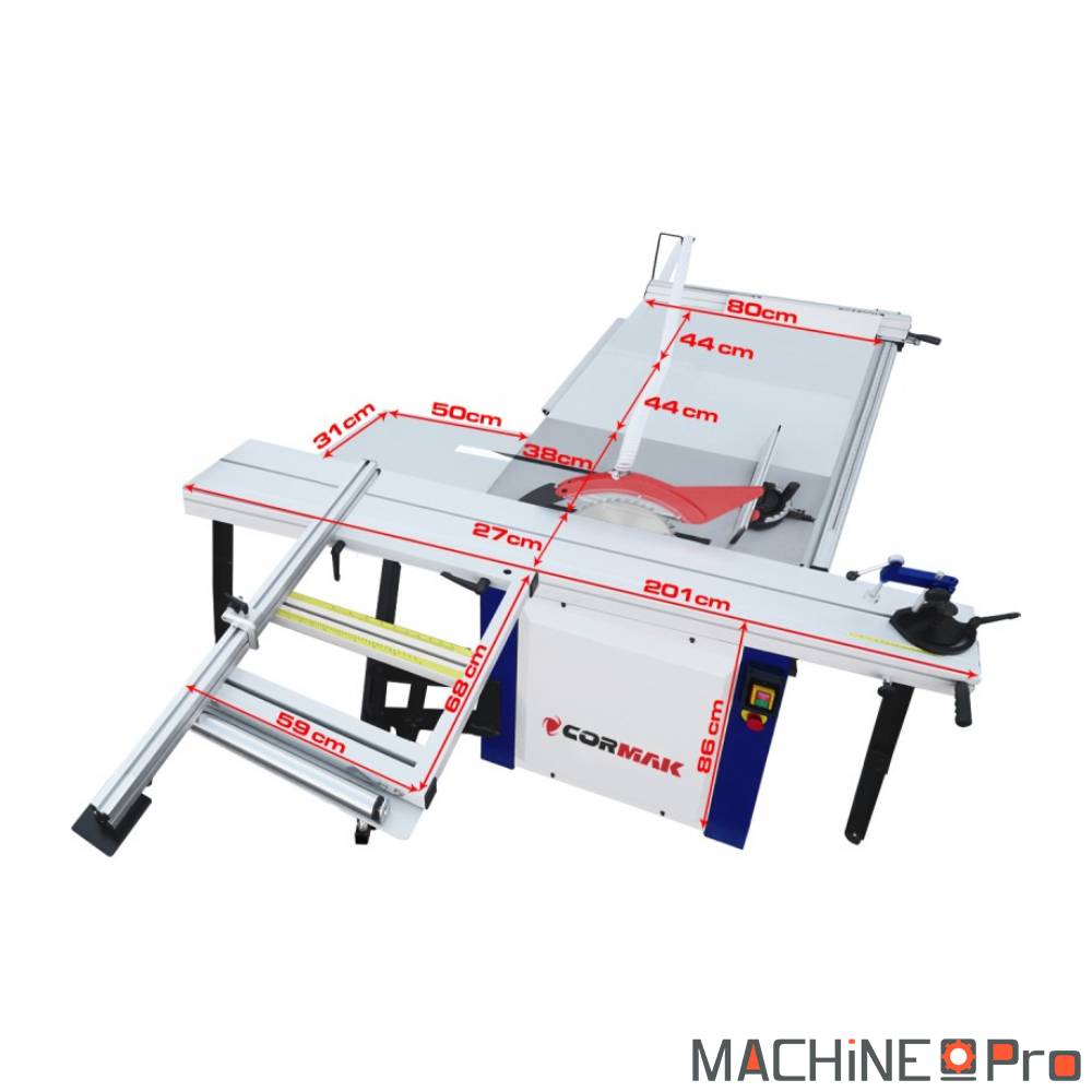 Scie circulaire à format avec table CORMAK PS12E-2000 - 400v