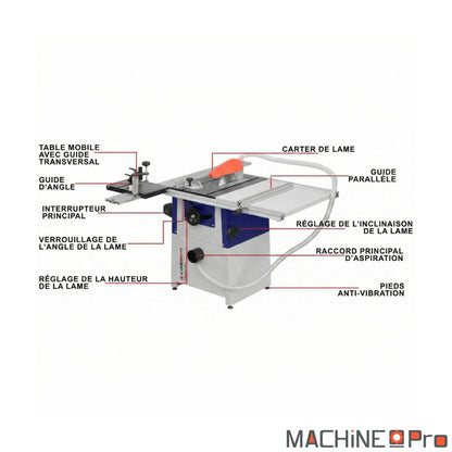 Scie circulaire sur table CORMAK TS250CL - 230V - 11