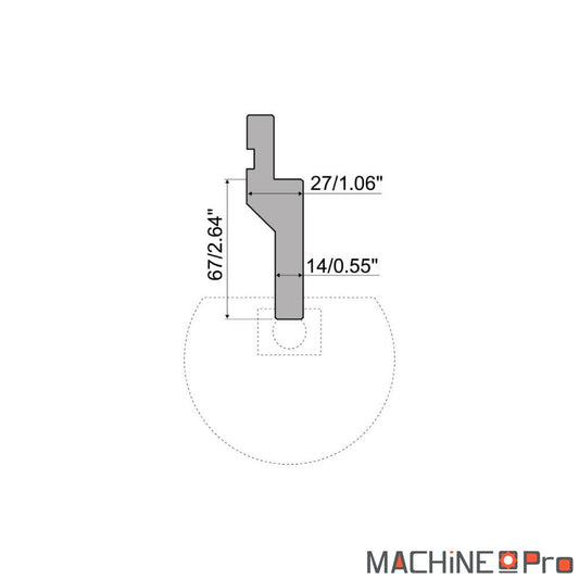 Support grands rayons PU.67.14 Nargesa pour PP200CNC