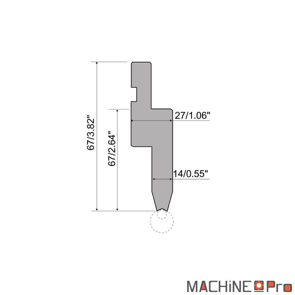 Support petits rayons PU.67.14-S Nargesa pour PP200CNC - 2