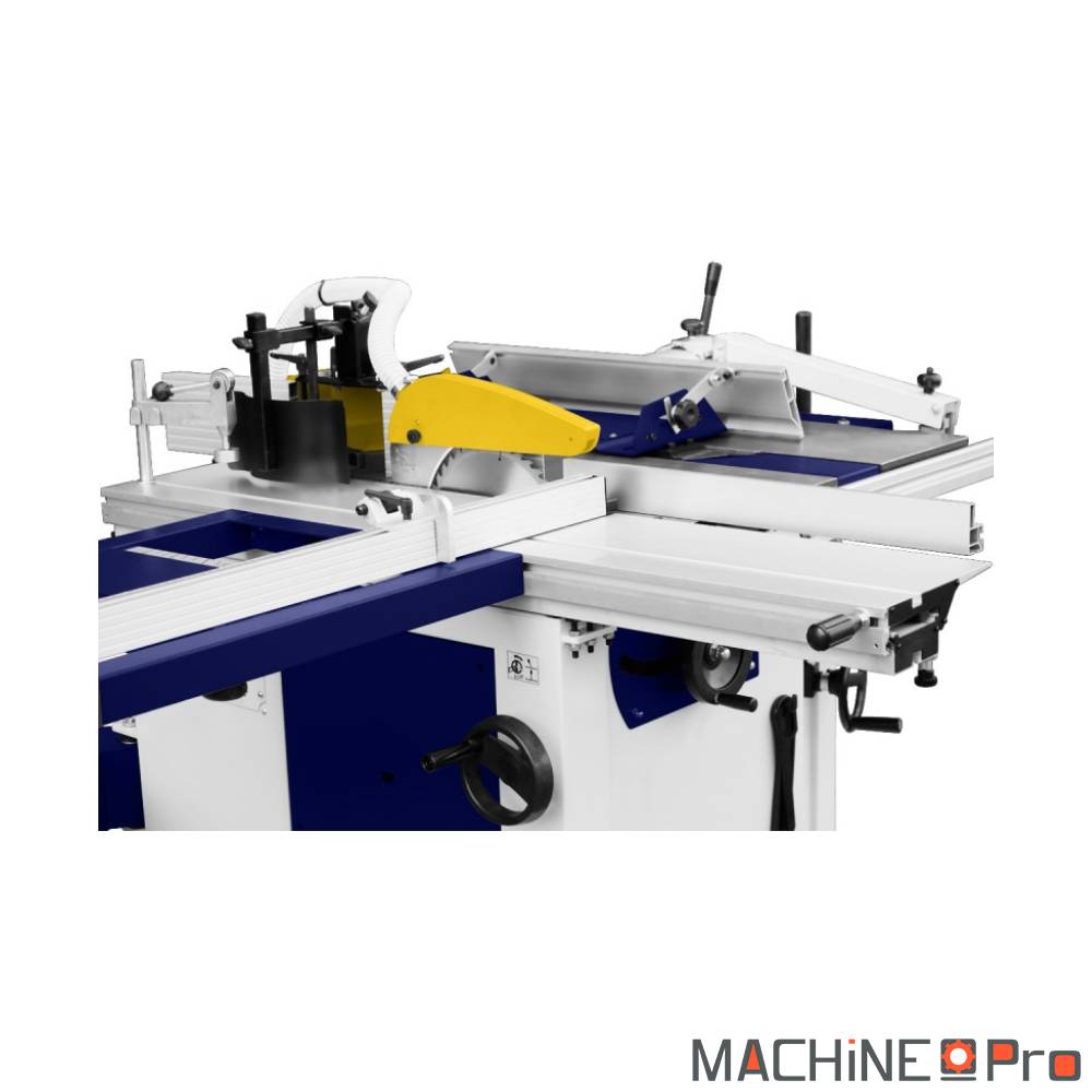 CMS260 détail arbre porte-lames 3 couteaux HSS et tables de rabotage dégauchissage 260 mm