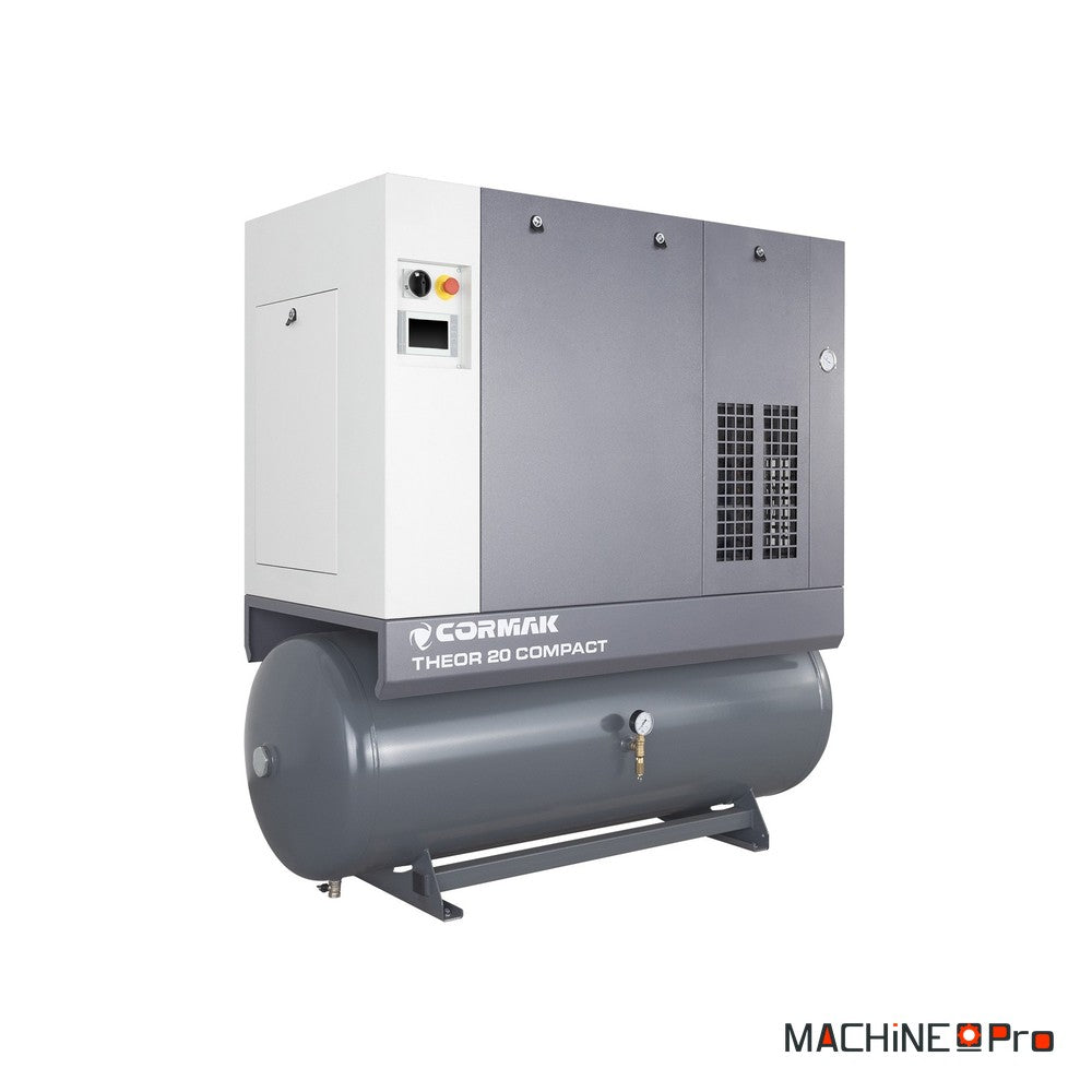 Compresseur à vis avec sécheur et réservoir 500 L 15 kW CORMAK THEOR 20 COMPACT 400V-4