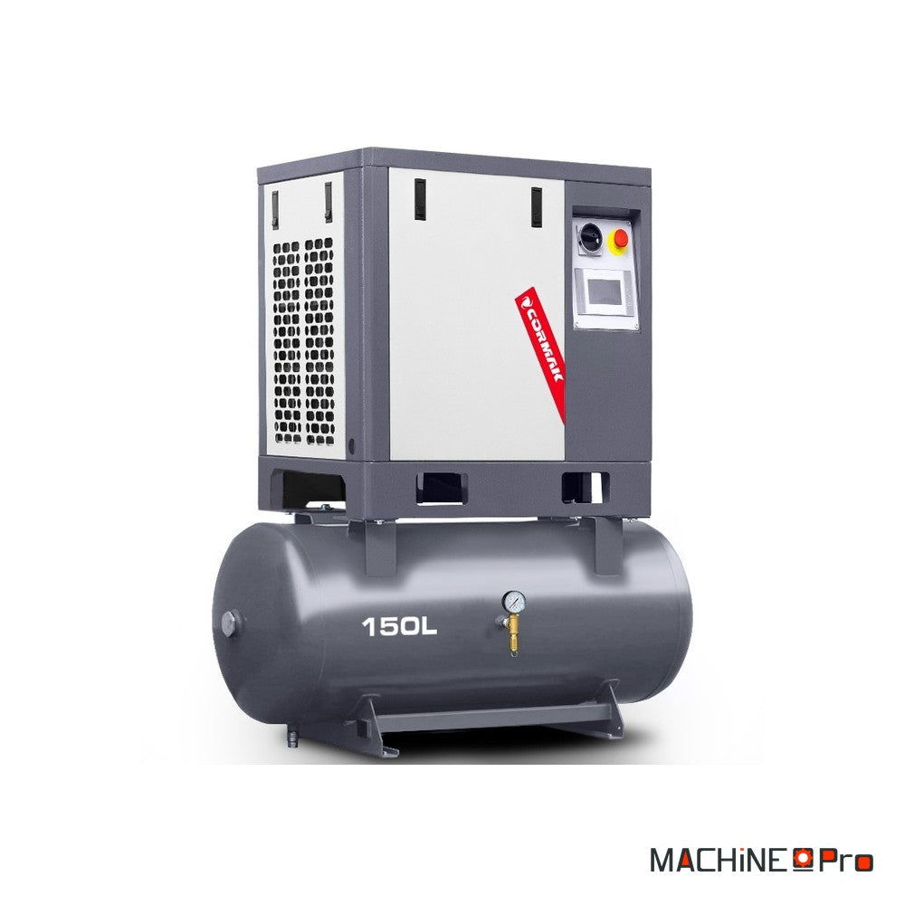Compresseur à vis sur cuve horizontale 150 L CORMAK LUFT 400 230V-1
