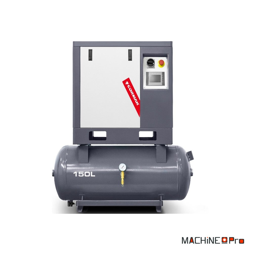 Compresseur à vis sur cuve horizontale 150 L CORMAK LUFT 400 230V-2