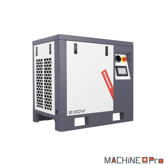 Compresseur à vis CORMAK LUFT 400 vue ensemble carrosserie atelier 3 kW 230V