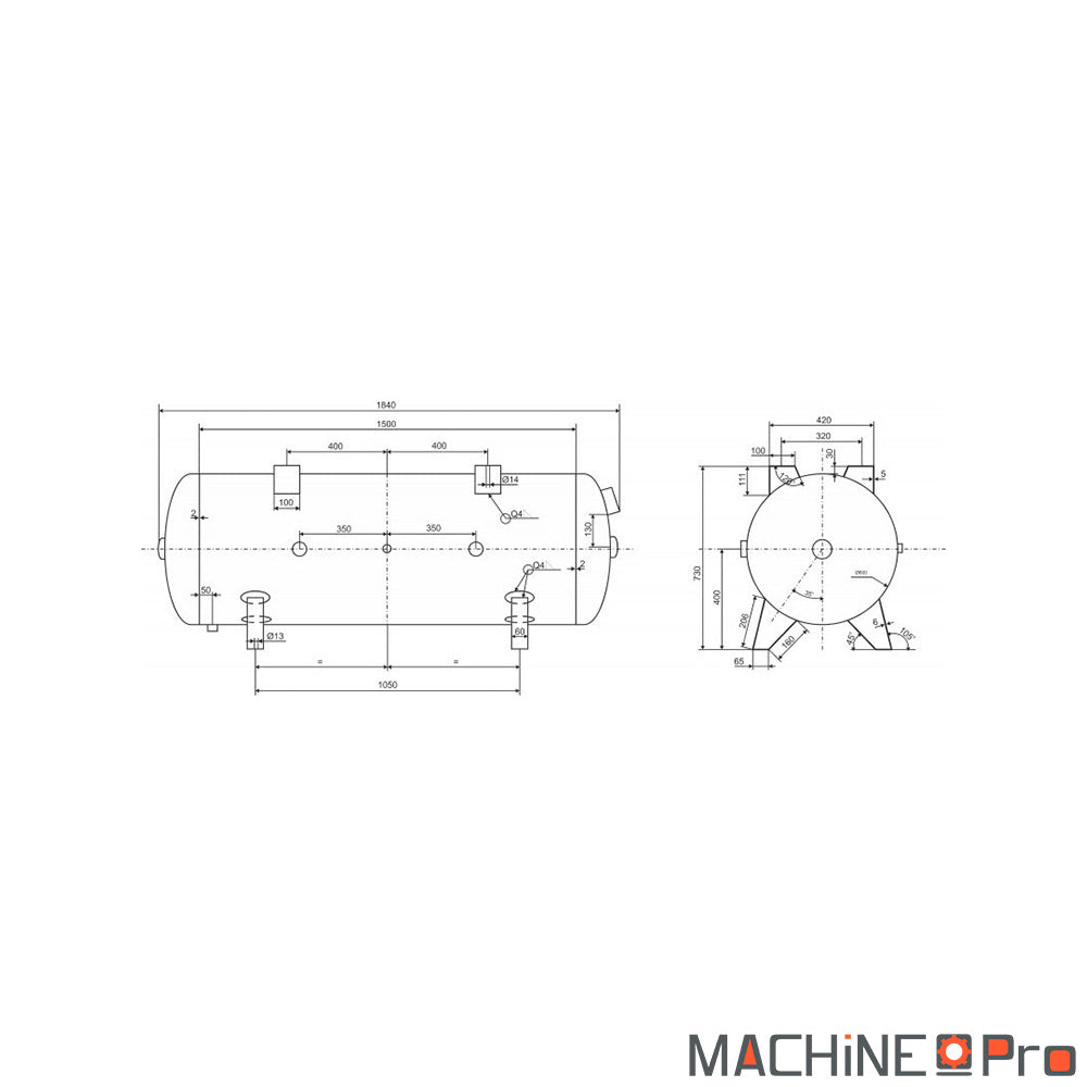 Schéma pneumatique compresseur LUFT 700 ensemble sécheur cuve 500 l