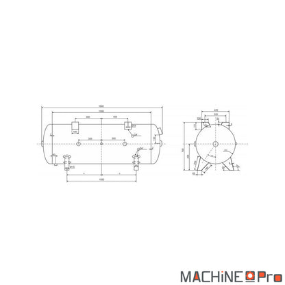 Schéma pneumatique compresseur LUFT 700 ensemble sécheur cuve 500 l