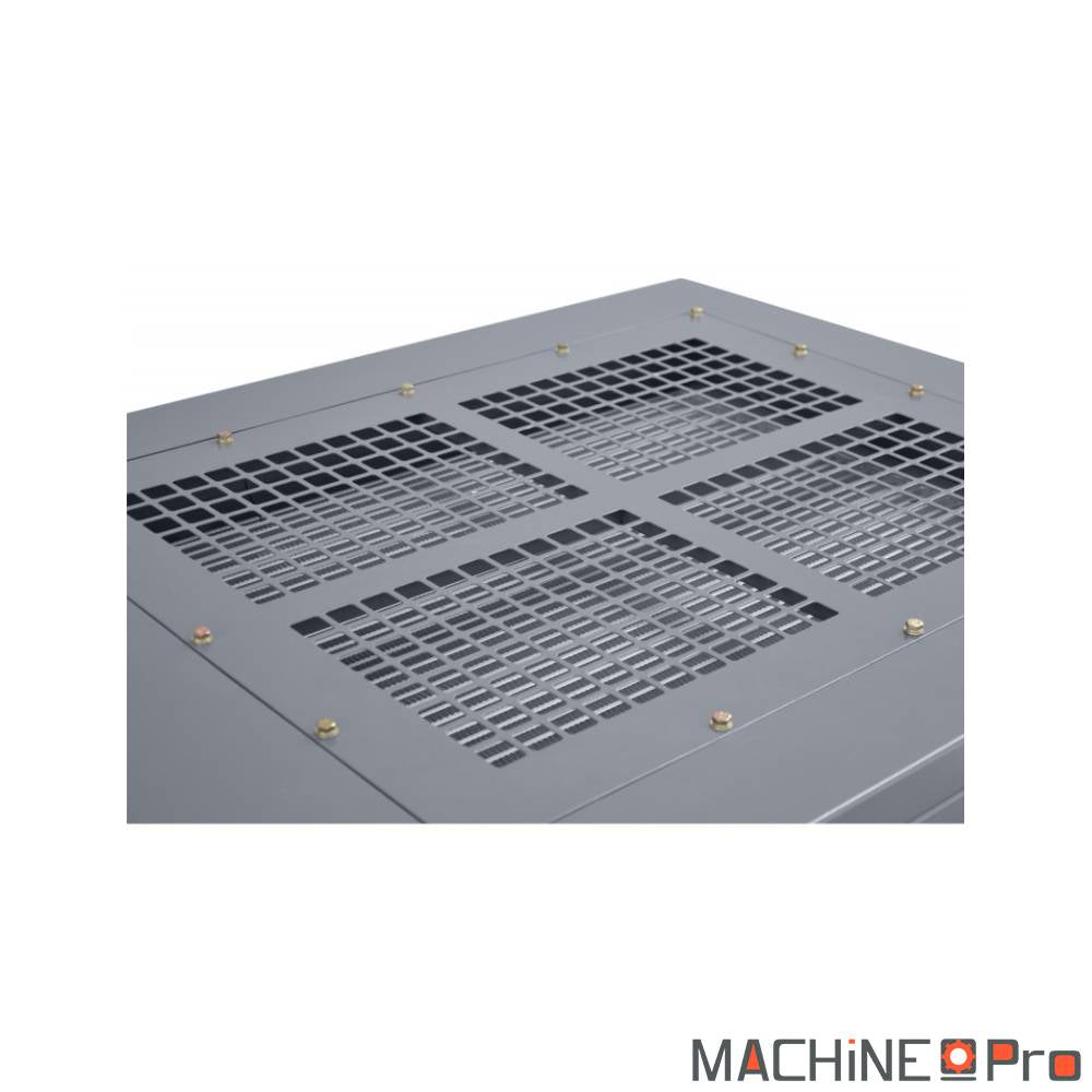 Compresseur à vis CORMAK THEOR 20 vue latérale ventilation et trappe d'accès