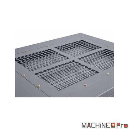 Compresseur à vis CORMAK THEOR 20 vue latérale ventilation et trappe d'accès