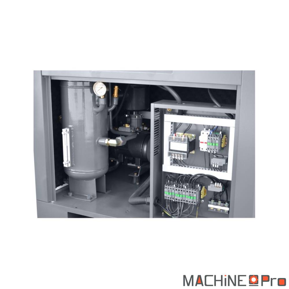 Compresseur à vis CORMAK THEOR 20 vue trois quarts caisson insonorisé
