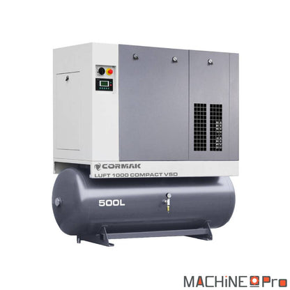 Compresseur à vis LUFT 1000 COMPACT VSD avec sécheur N10S  et cuve 500 L Cormak