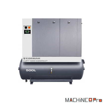 Ensemble compresseur à vis LUFT 1000 COMPACT CORMAK + Sécheur d'air N10S + cuve de 500 L - 3