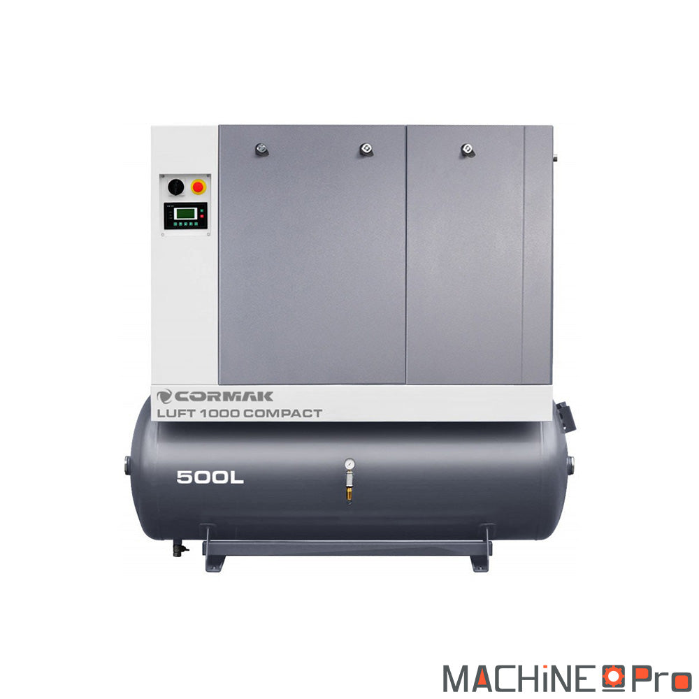 Ensemble compresseur à vis LUFT 1000 COMPACT CORMAK + Sécheur d'air N10S + cuve de 500 L Cormak