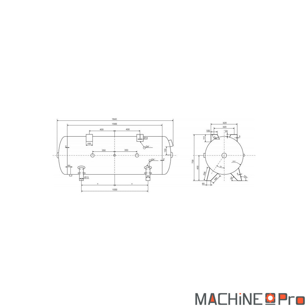 Ensemble compresseur à vis LUFT 1000 COMPACT CORMAK + Sécheur d'air N10S + cuve de 500 L Cormak