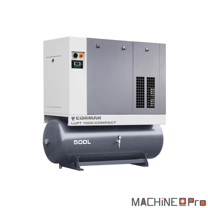 Ensemble compresseur à vis LUFT 1000 COMPACT CORMAK + Sécheur d'air N10S + cuve de 500 L - 1