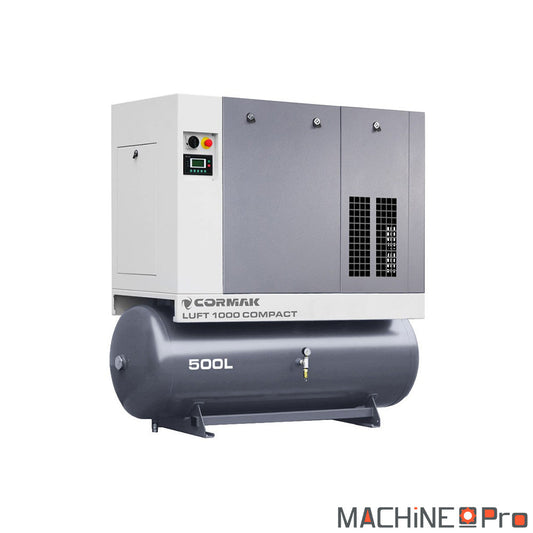 Ensemble compresseur à vis LUFT 1000 COMPACT CORMAK + Sécheur d'air N10S + cuve de 500 L Cormak