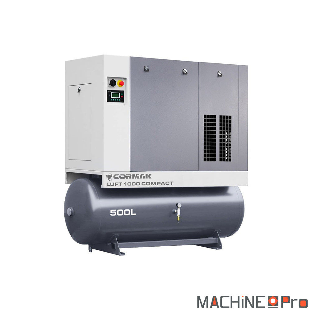 Ensemble compresseur à vis LUFT 1000 COMPACT CORMAK + Sécheur d'air N10S + cuve de 500 L Cormak