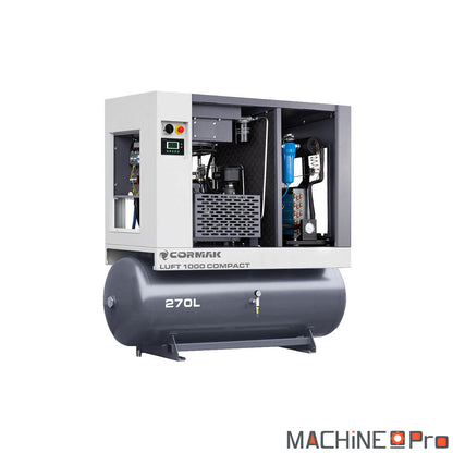 Ensemble compresseur LUFT 1000 + déshumidificateur IZBERG N10S + cuve verticale de 270 L Cormak