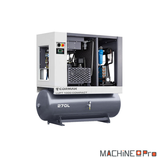 Ensemble compresseur LUFT 1000 + déshumidificateur IZBERG N10S + cuve verticale de 270 L Cormak