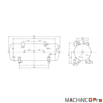 Ensemble compresseur à vis LUFT 700 COMPACT CORMAK + Sécheur d'air N10S + Cuve de 500 L Cormak