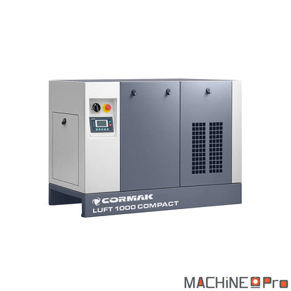 Compresseur à vis LUFT 1000 COMPACT Cormak 7,5 kW avec sécheur frigorifique N10S intégré vue d’ensemble
