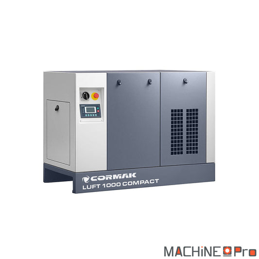Compresseur à vis LUFT 1000 COMPACT Cormak 7,5 kW avec sécheur frigorifique N10S intégré vue d’ensemble