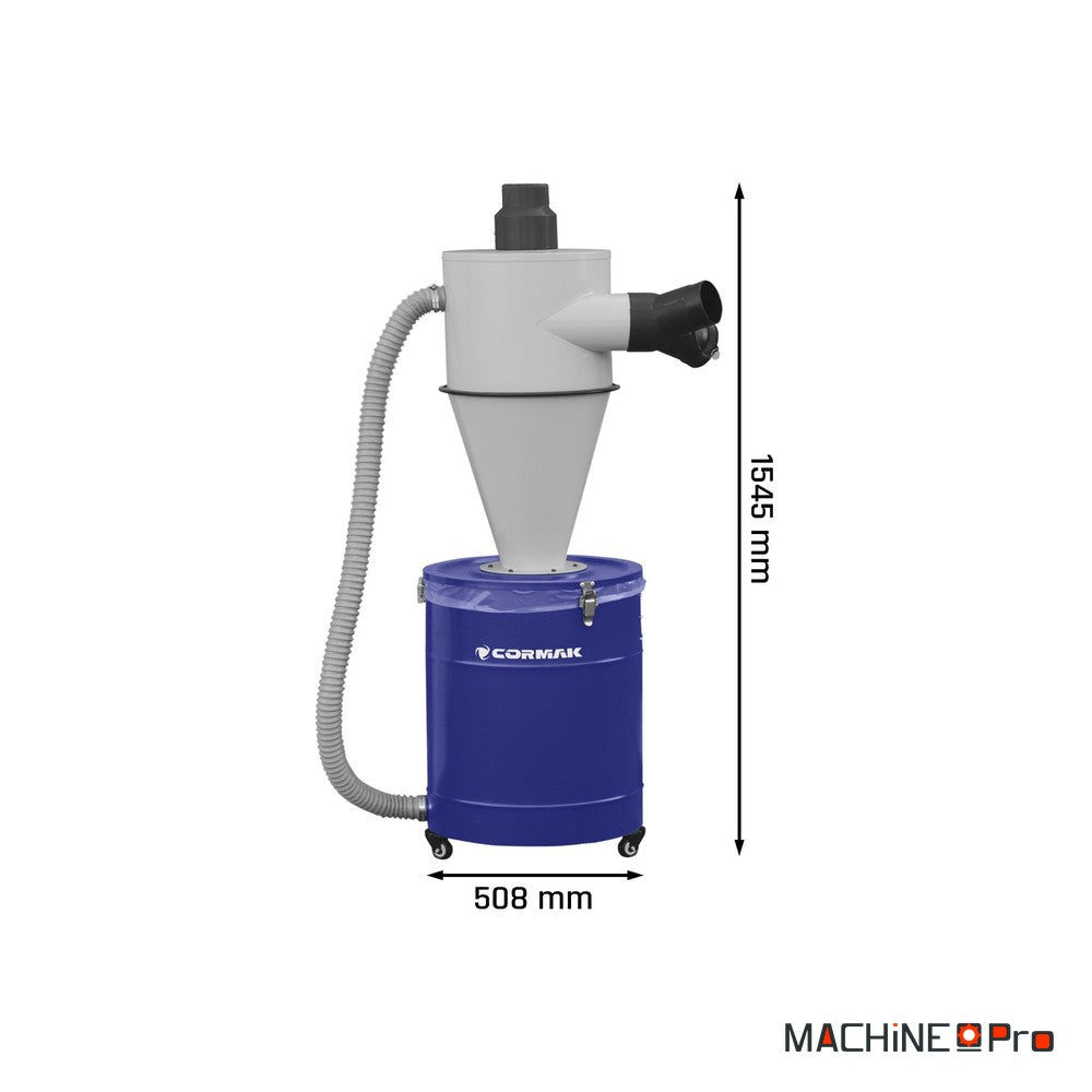 Séparateur cyclone pour copeaux et poussières humides ou secs CORMAK C118-2