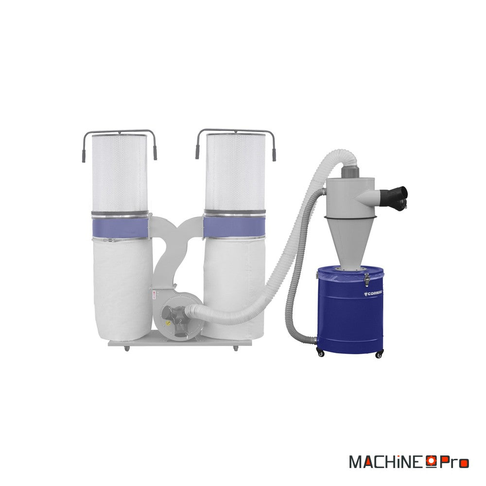 Séparateur cyclone pour copeaux et poussières humides ou secs CORMAK C118-3