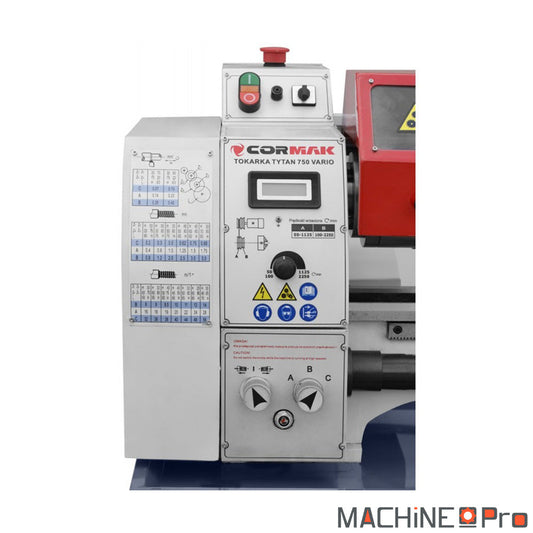 Tour universel CORMAK TYTAN 750 Vario pour métaux MachinePro