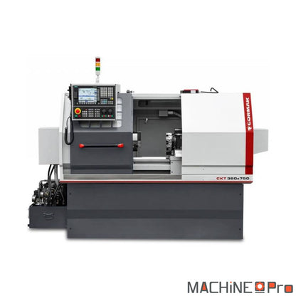 Tour CNC CORMAK CKT 360x750 vue trois quarts avec contre-pointe hydraulique